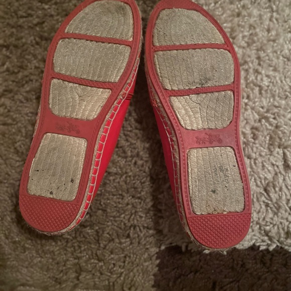 Coach espadrilles women red leather shoes size 8.5 - Picture 7 of 7